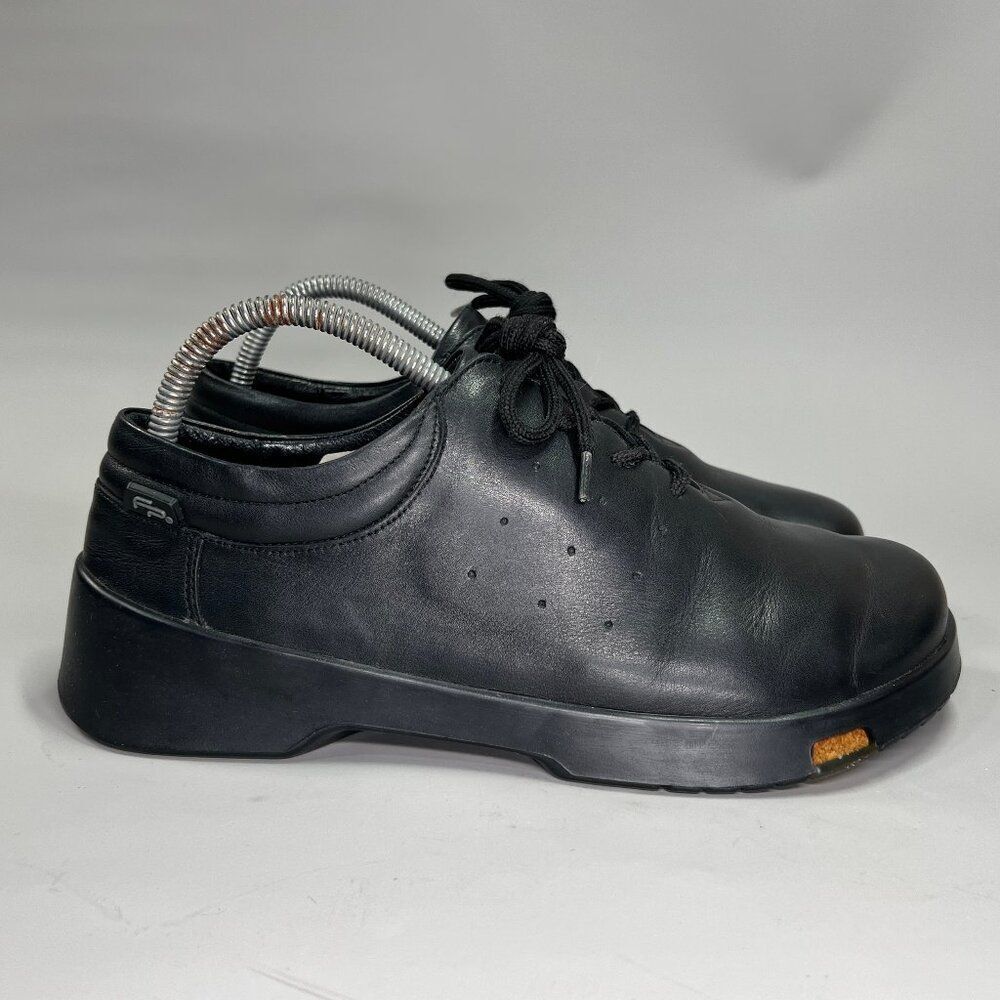 Birkenstock Footprints Shoes Women's 9.5 Black Leather Lace‎ Up Comfort Sneakers